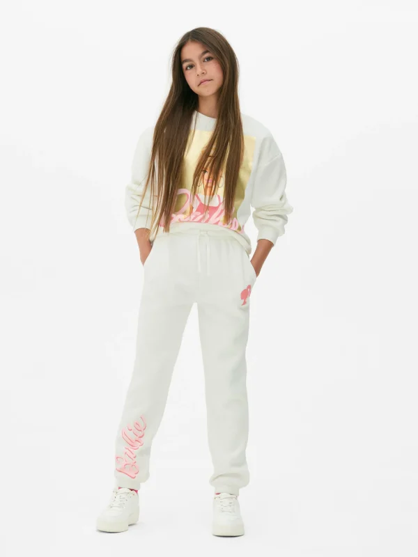 Primark Barbie Graphic Joggers Ivory Shop