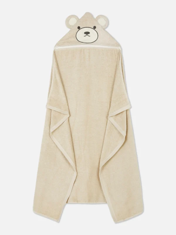 Primark Bear Hooded Towel Stone Hot