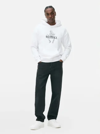 Primark Beetlejuice Character Graphic Hoodie White Best