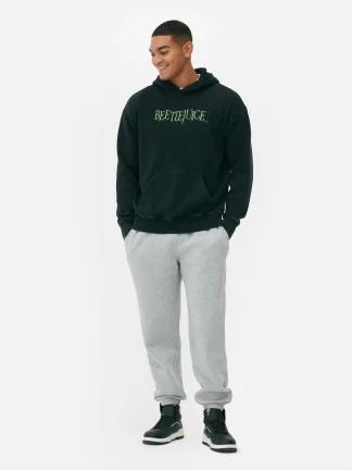 Primark Beetlejuice Graphic Hoodie Charcoal Fashion