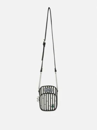Primark Beetlejuice Phone Bag Black/White Discount