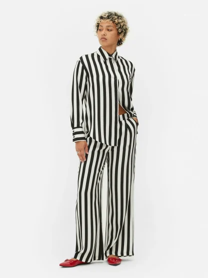 Primark Beetlejuice X Colleen Atwood Stripe Pants Black/White Outlet
