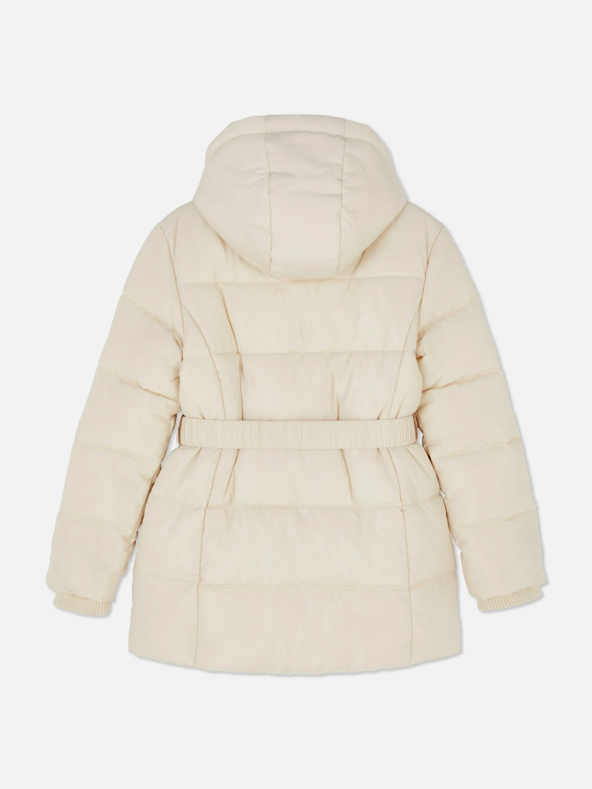 Primark Belted Padded Jacket Ivory Best