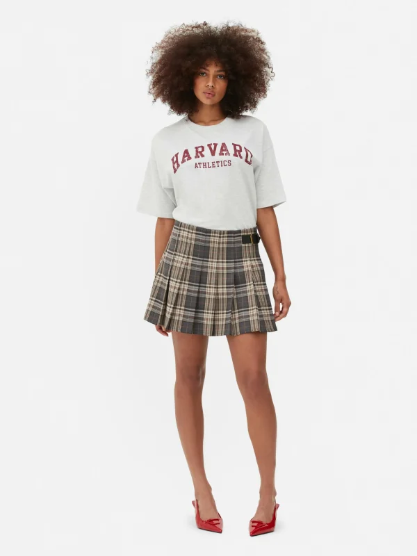 Primark Belted Pleated Mini Skirt Gray Shop