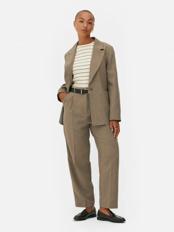 Primark Belted Pleated Pants Olive Shop