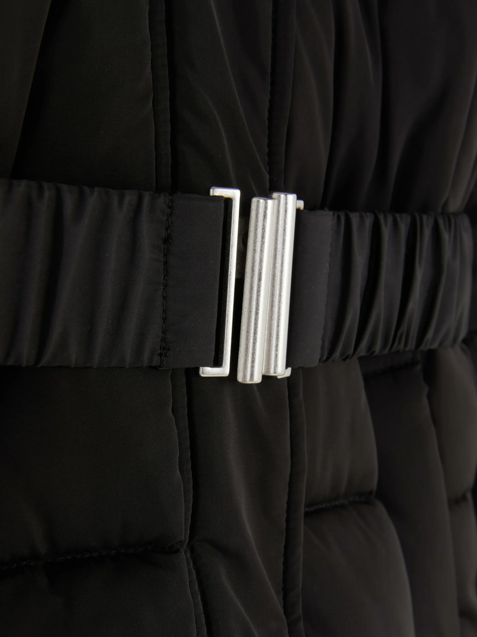 Primark Belted Puffer Jacket Black Sale
