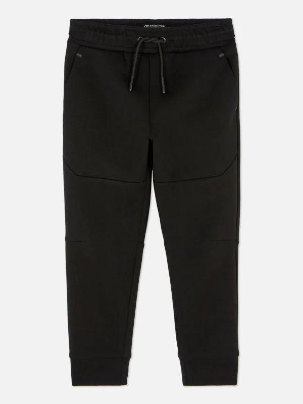Primark Bonded Cuffed Joggers Black Clearance
