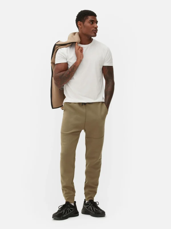 Primark Bonded Slim Fit Joggers Stone Fashion