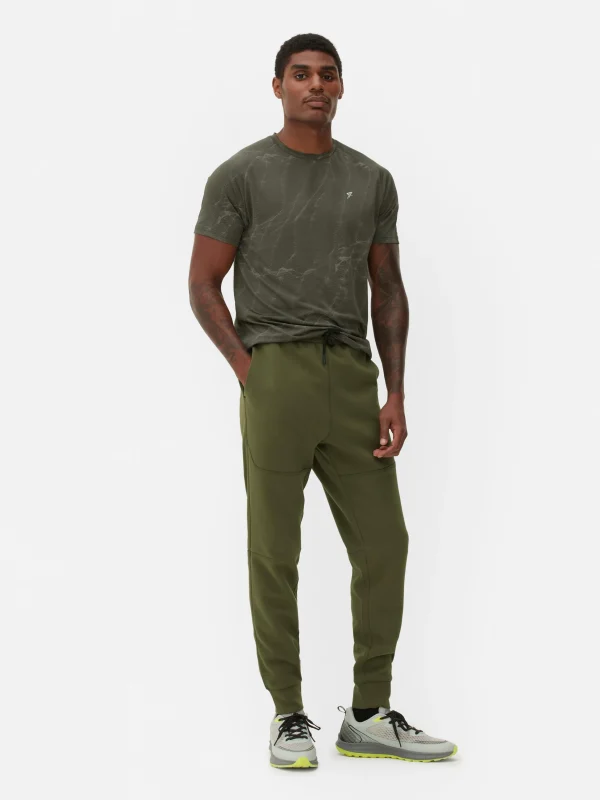 Primark Bonded Slim Fit Joggers Olive Flash Sale