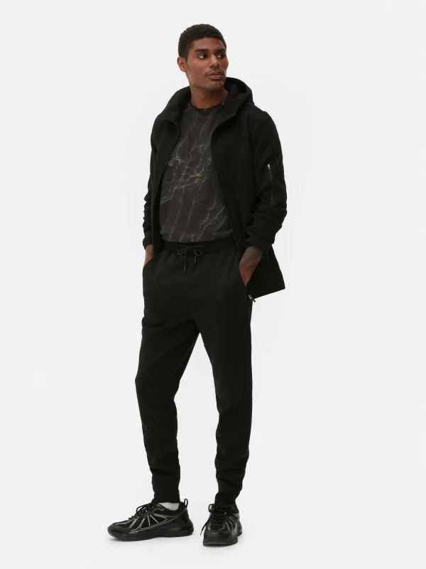 Primark Bonded Slim Fit Joggers Black Online