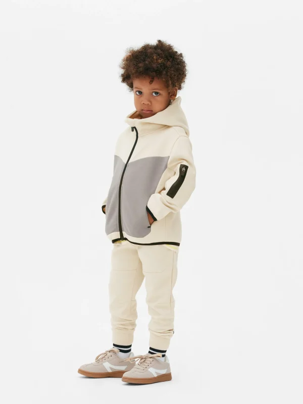 Primark Bonded Zip Hoodie Stone Discount