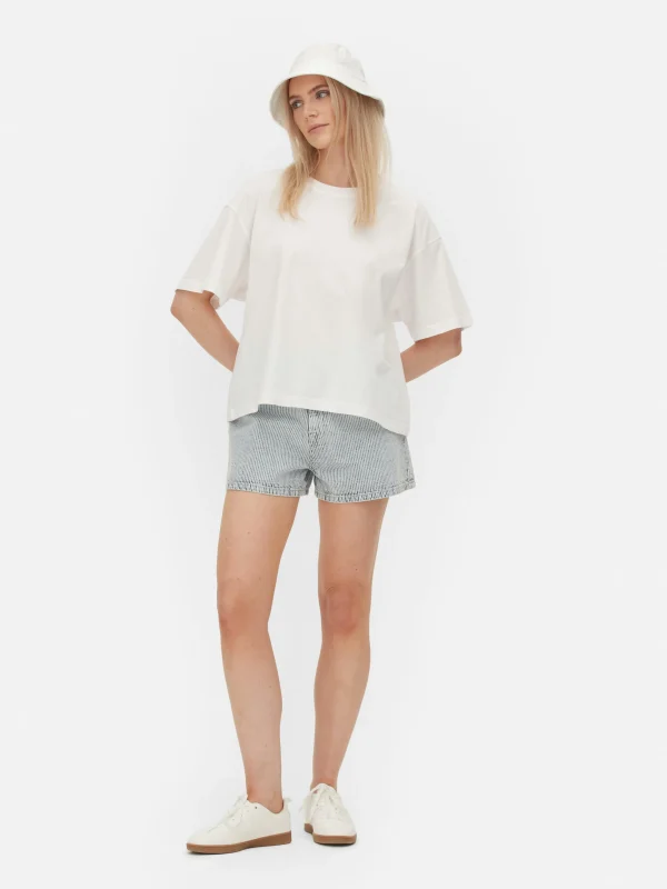Primark Boxy Fit T-Shirt White Outlet