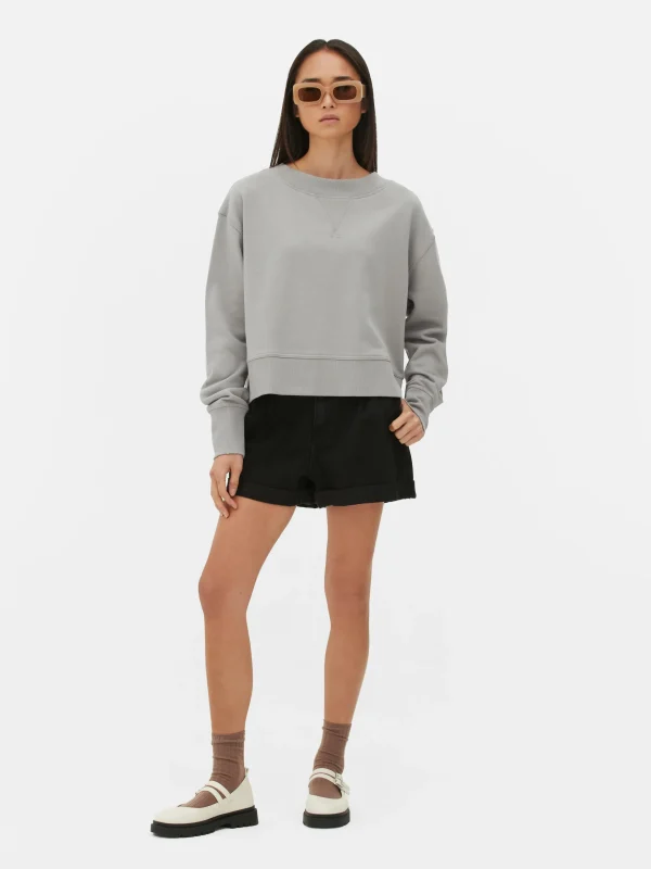 Primark Boxy Sweatshirt Gray Cheap