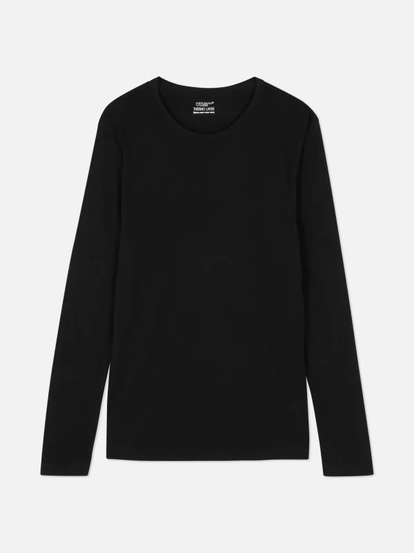 Primark Brushed Thermal Long Sleeve Top Black Best