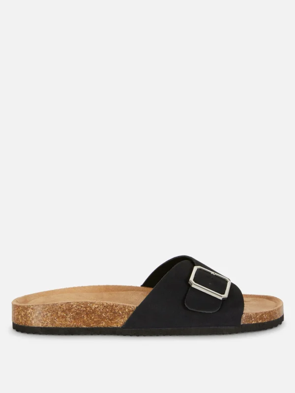 Primark Buckle Strap Footbed Sandals Black Best