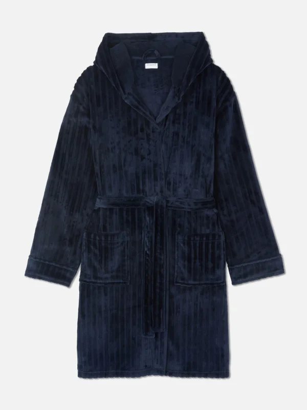 Primark Burnout Striped Robe Navy Flash Sale