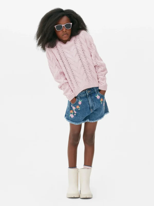 Primark Cable Knit Sweater Light Pink Cheap