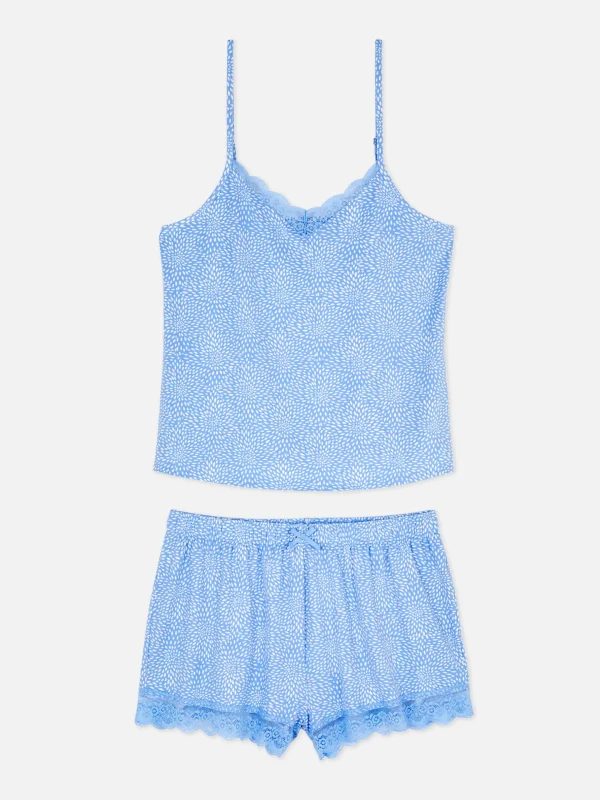 Primark Cami And Shorts Pajama Set Light Blue Best Sale