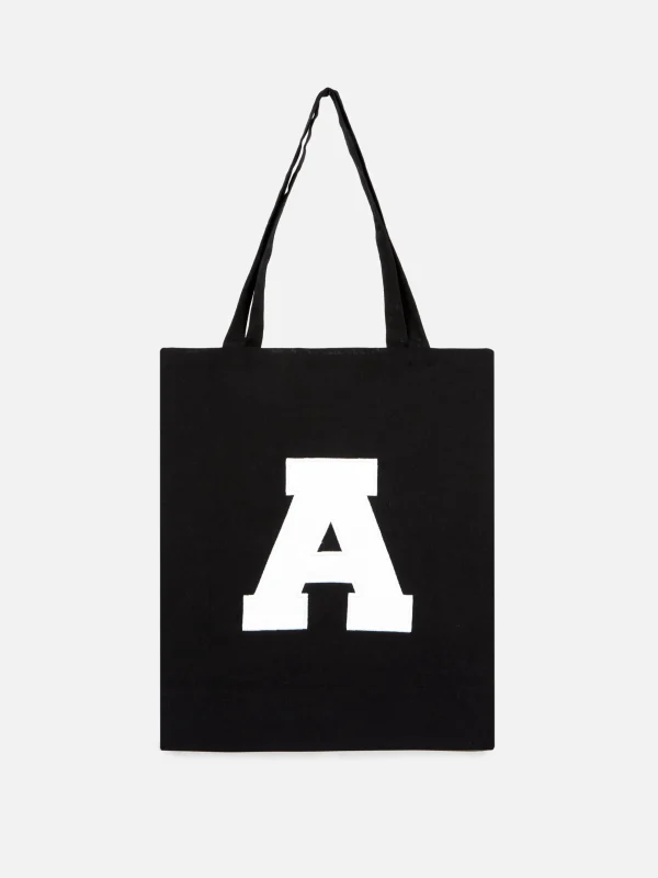 Primark Canvas Initial Shopper Black Sale