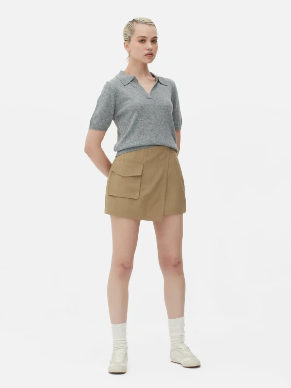 Primark Cargo Pocket Skort Camel Shop
