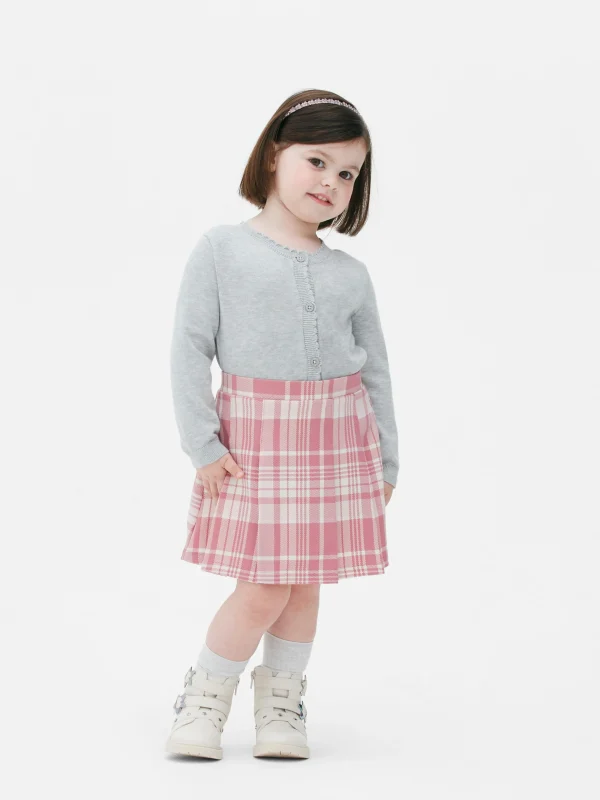 Primark Check Pleated Skirt Pink Shop