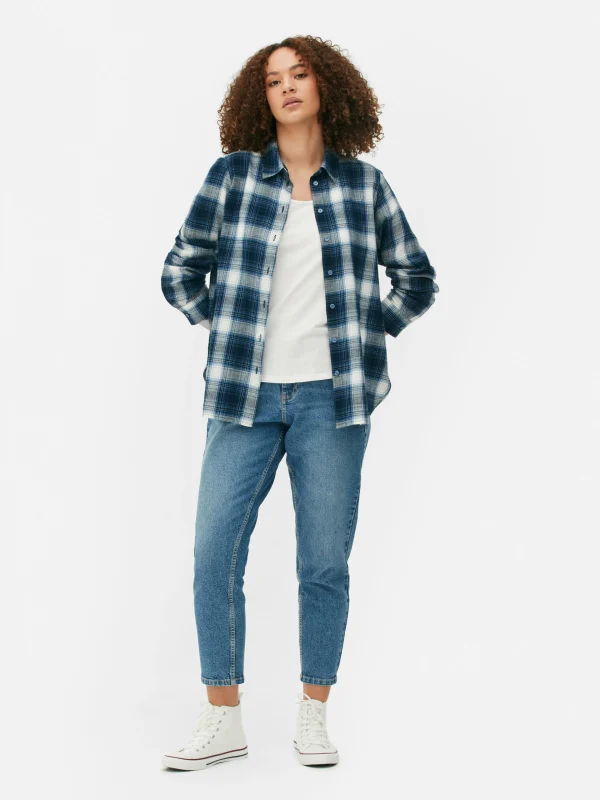 Primark Check Shirt Navy Cheap