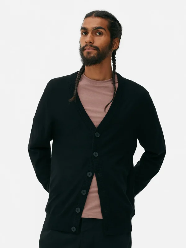 Primark Chunky Button Cardigan Black Shop