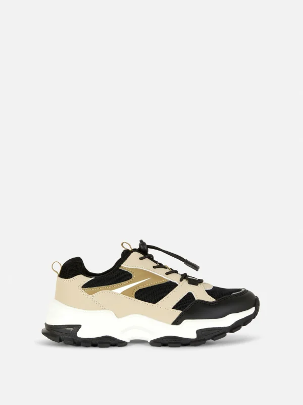 Primark Chunky Color Block Sneakers Black New