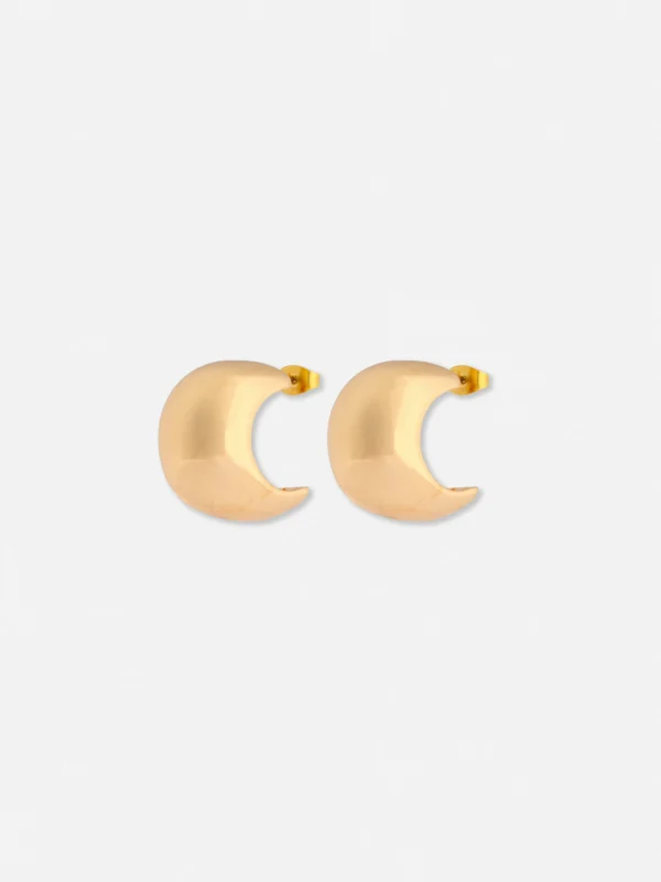 Primark Chunky Half Hoop Earrings Yellow New