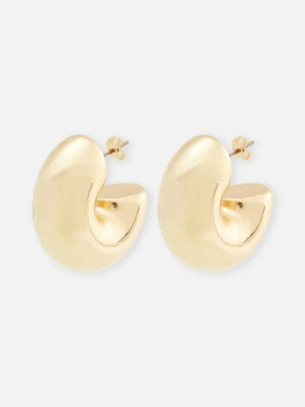Primark Chunky Hoop Earrings Yellow Outlet