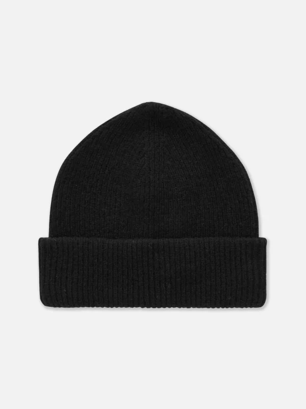 Primark Chunky Knit Cuffed Beanie Black Best