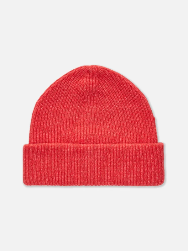Primark Chunky Knit Cuffed Beanie Red Cheap