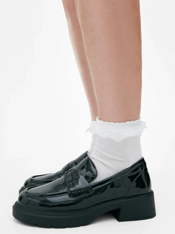 Primark Chunky School Loafers Black Discount