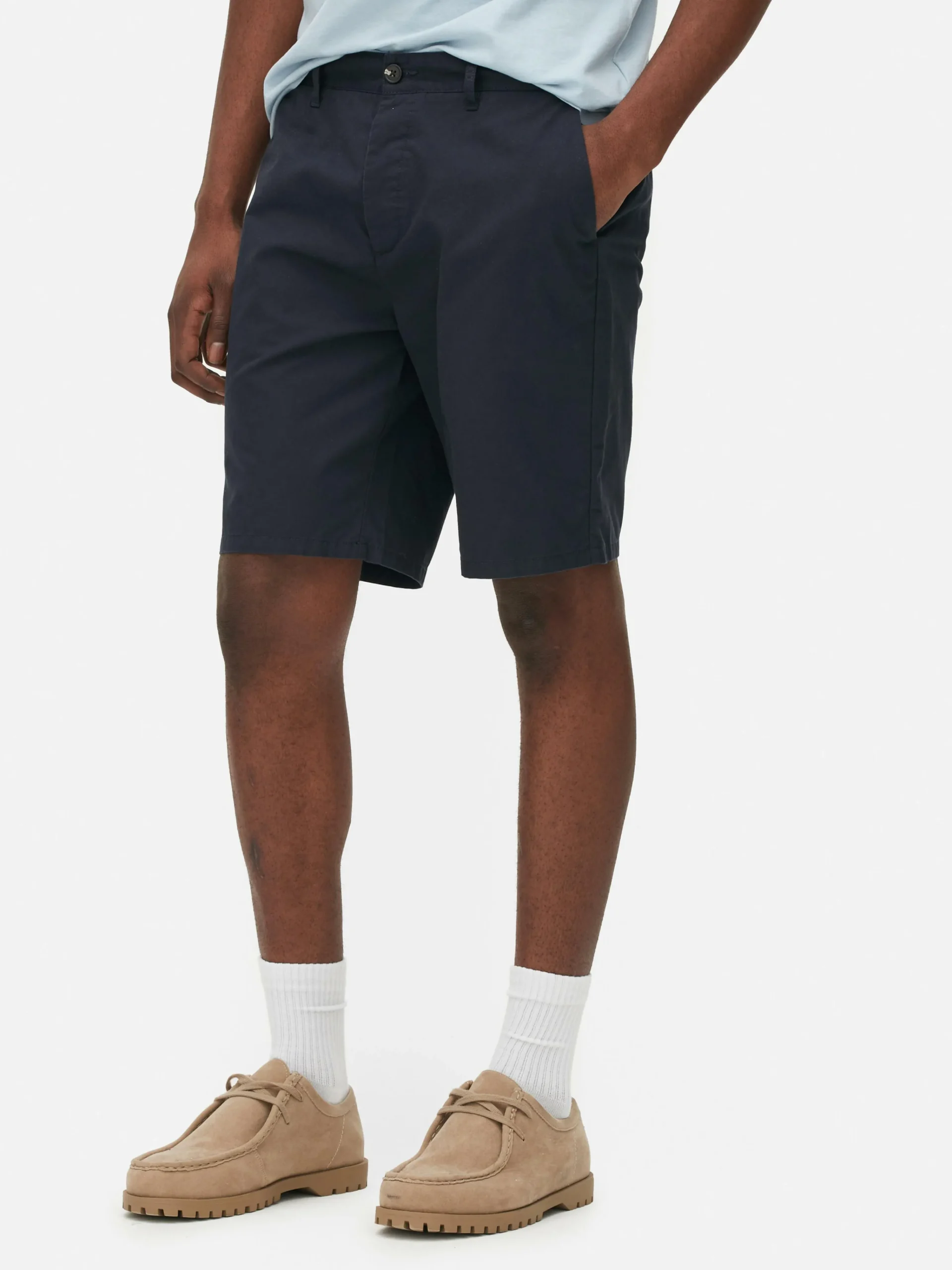 Primark Classic Chino Shorts Navy Discount