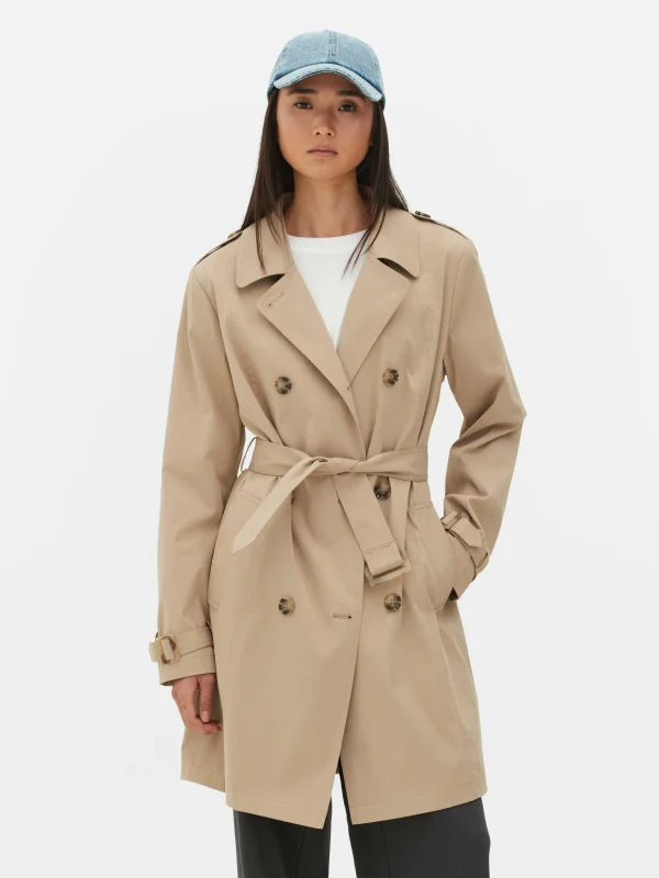Primark Classic Double Breasted Trench Camel Best Sale
