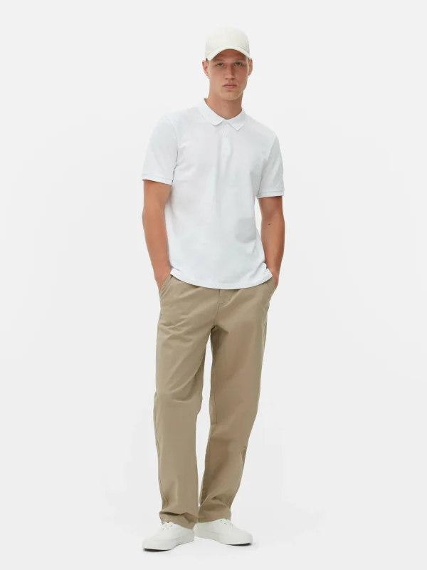 Primark Classic Piqué Polo White Fashion