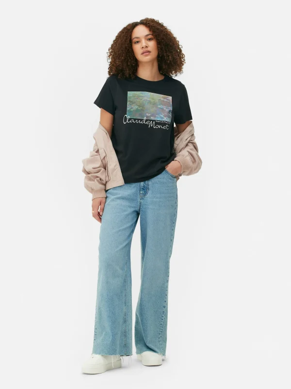 Primark Claude Monet T-Shirt Black Shop