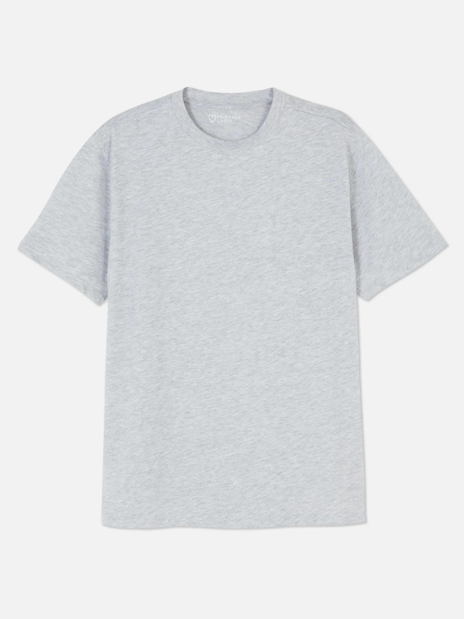 Primark Crew Neck Regular Fit T-Shirt Gray Heather Cheap