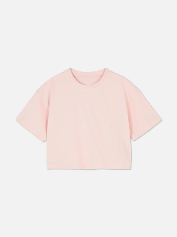 Primark Crew Neck Short Sleeve T-shirt Pink Cheap