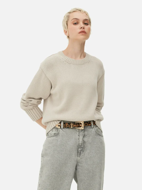 Primark Crew Neck Sweater Natural Shop