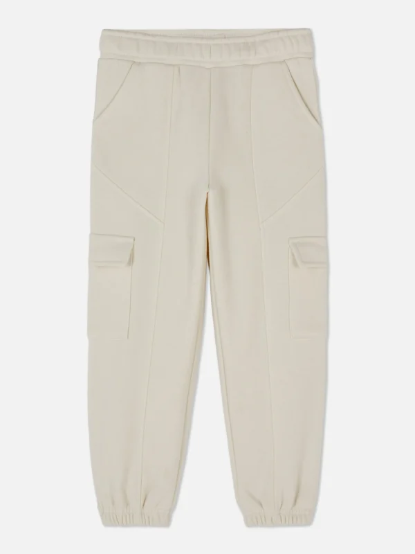 Primark Cuffed Cargo Joggers Ivory Cheap