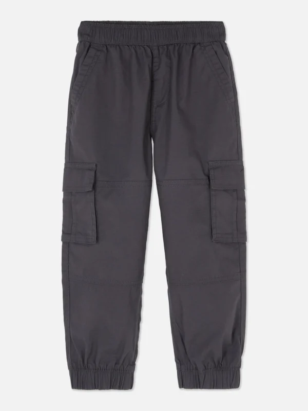 Primark Cuffed Cargo Pants Charcoal Best Sale