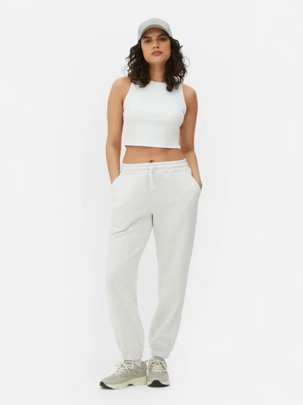 Primark Cuffed Leg Drawstring Joggers Gray Heather Best Sale