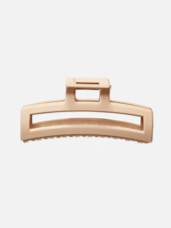 Primark Curved Rectangular Claw Clip Natural Cheap