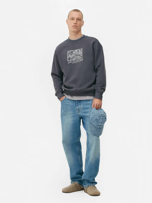 Primark Cézanne Still Life With Skull Print Sweatshirt Black Best Sale