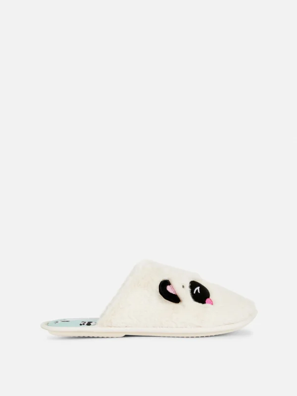 Primark 3D Panda Mule Slippers Sand Fashion