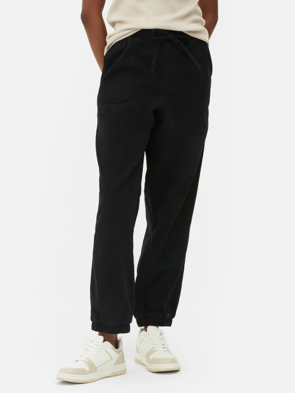 Primark Denim Drawstring Joggers Black Cheap