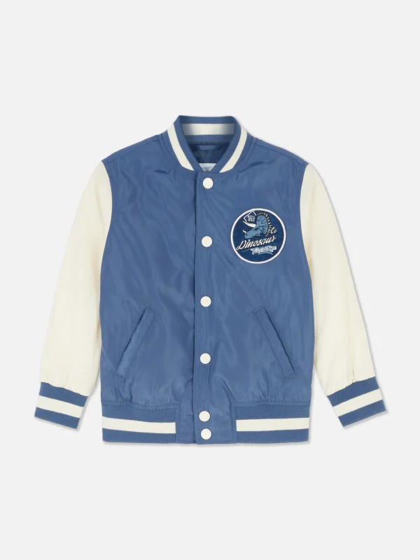 Primark Dinosaur Varsity Jacket Blue Best Sale