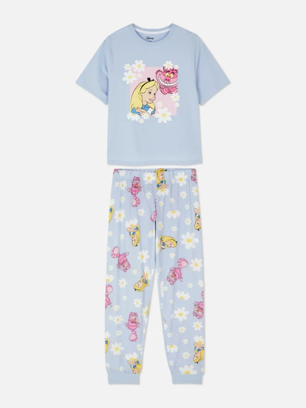 Primark Disney Character Print Jersey Pajamas Light Blue Online