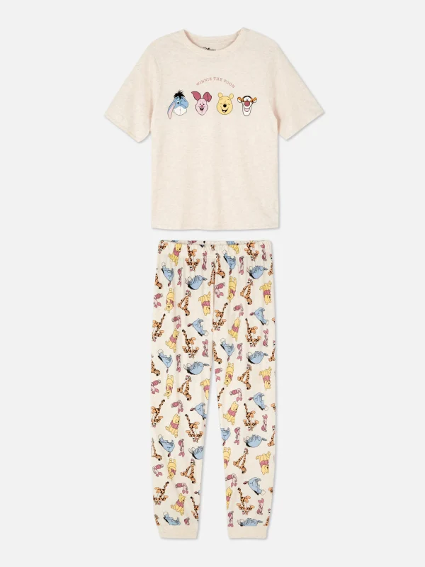 Primark Disney Characters T-Shirt Pajamas Cream Clearance